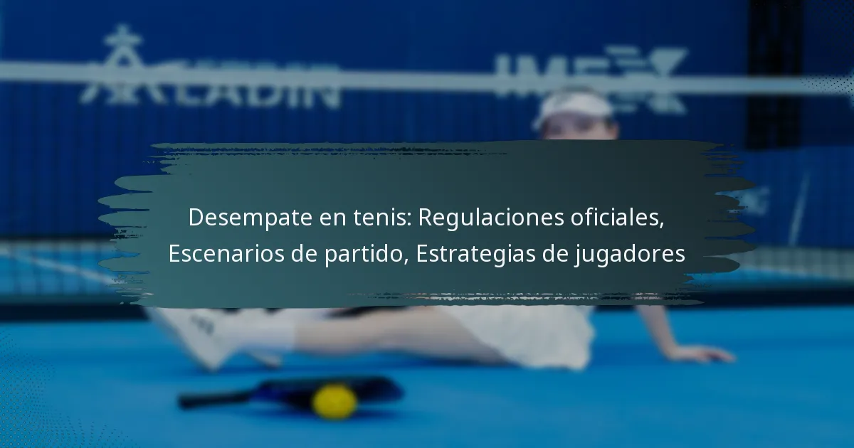 Desempate en tenis: Regulaciones oficiales, Escenarios de partido, Estrategias de jugadores